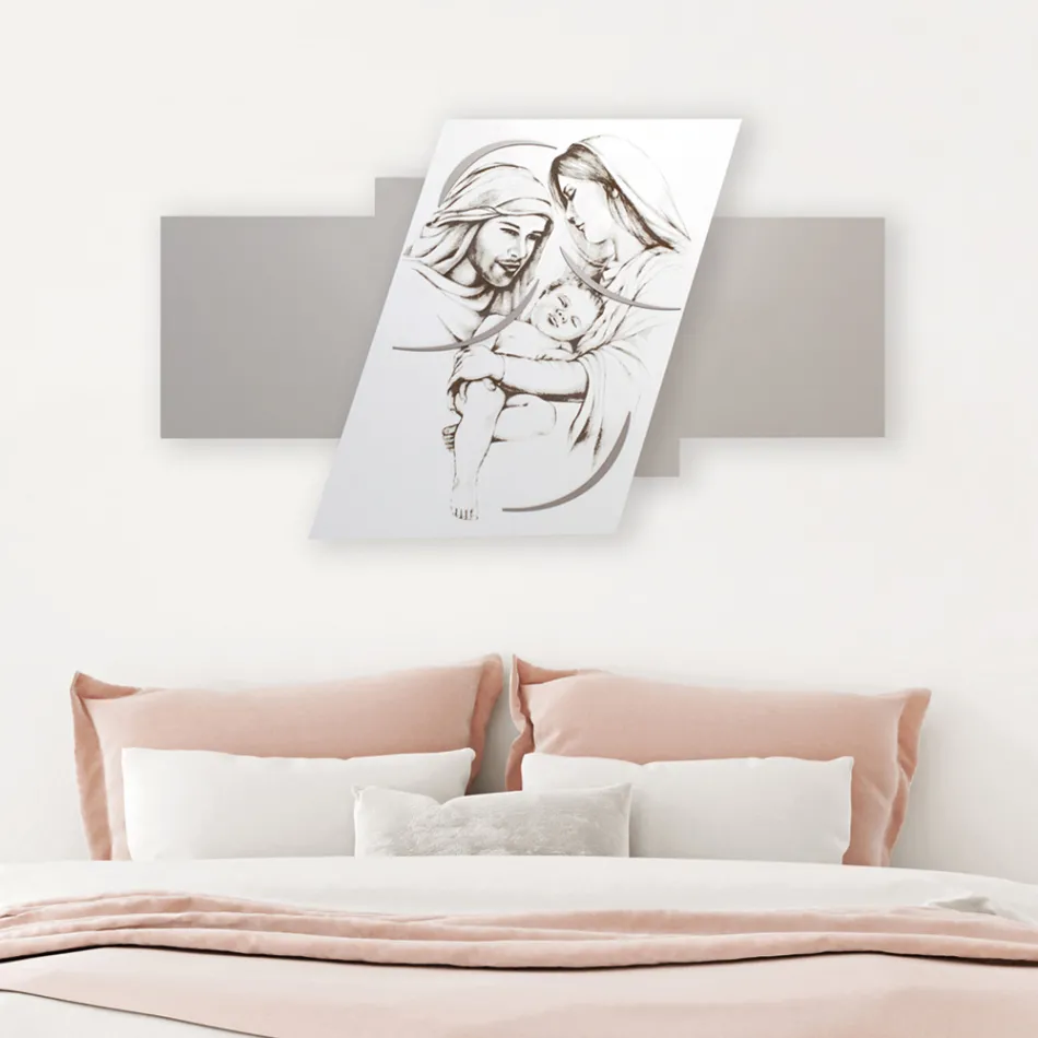 Pannello con la Famiglia Inciso a Laser Made in Italy - Micky Viadurini