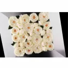 Pannello Decorativo da Parete in Metallo e Rose Bianche Made in Italy - Rosina Viadurini