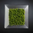 Pannello Decorativo in Metallo con Fiori Artificiali Made in Italy - Fiorellino Viadurini