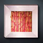 Pannello Decorativo in Metallo e Bambù Artificiale Made in Italy - Bambù Viadurini