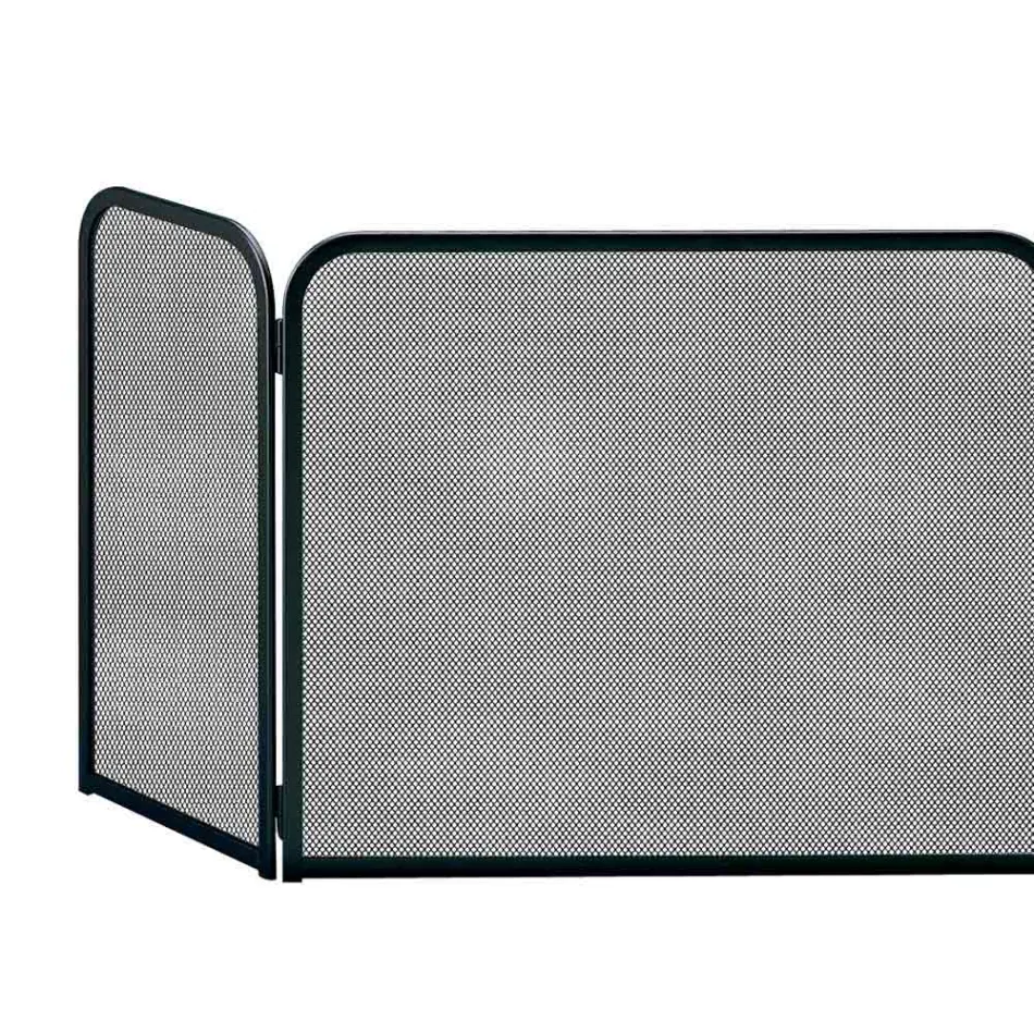 Parascintille con 3 Ante Realizzato in Metallo Made in Italy - Gatto Viadurini