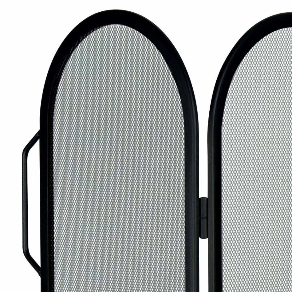 Parascintille con 6 Ante Realizzato in Metallo Made in Italy - Cavallo Viadurini