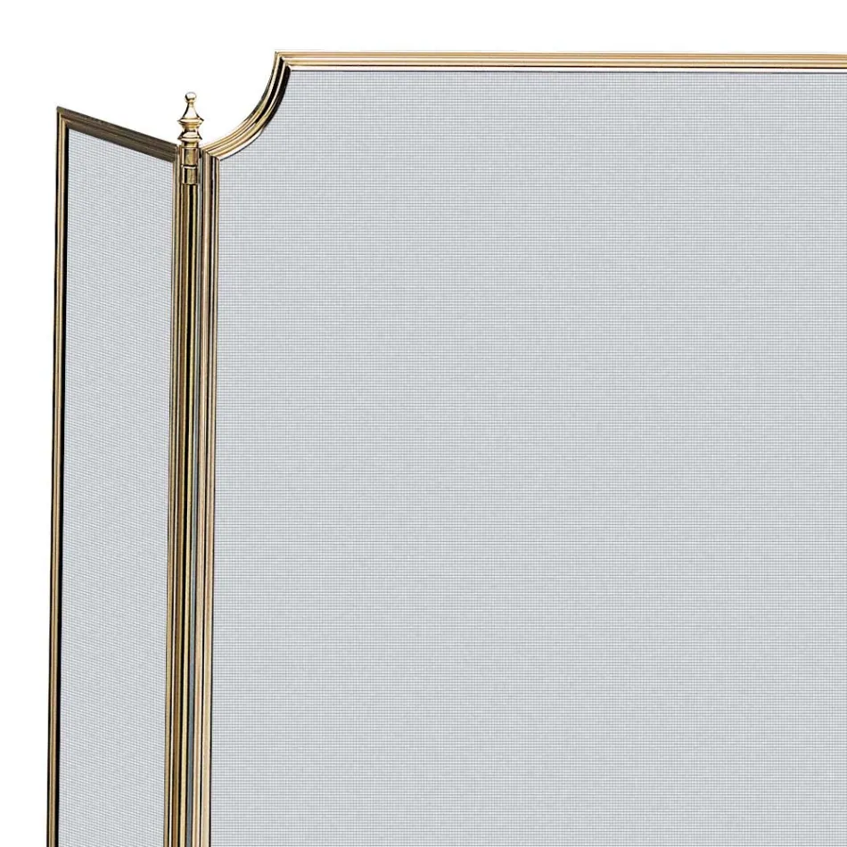 Parascintille con Rete Fine Nera e Ottone Made in Italy - Balena Viadurini