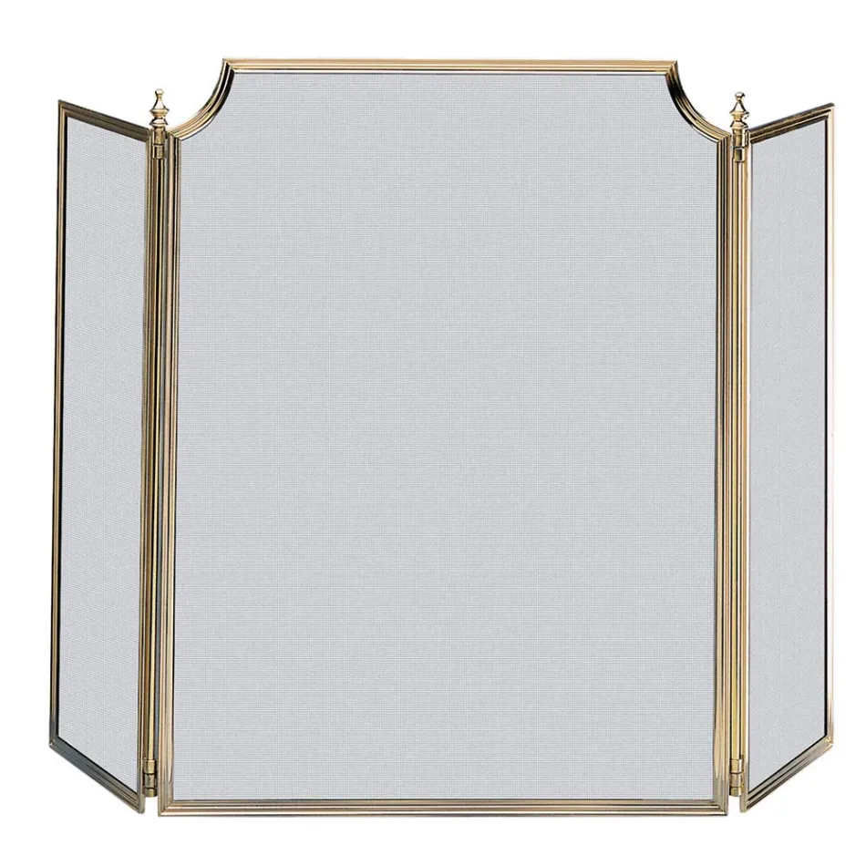 Parascintille con Rete Fine Nera e Ottone Made in Italy - Balena Viadurini