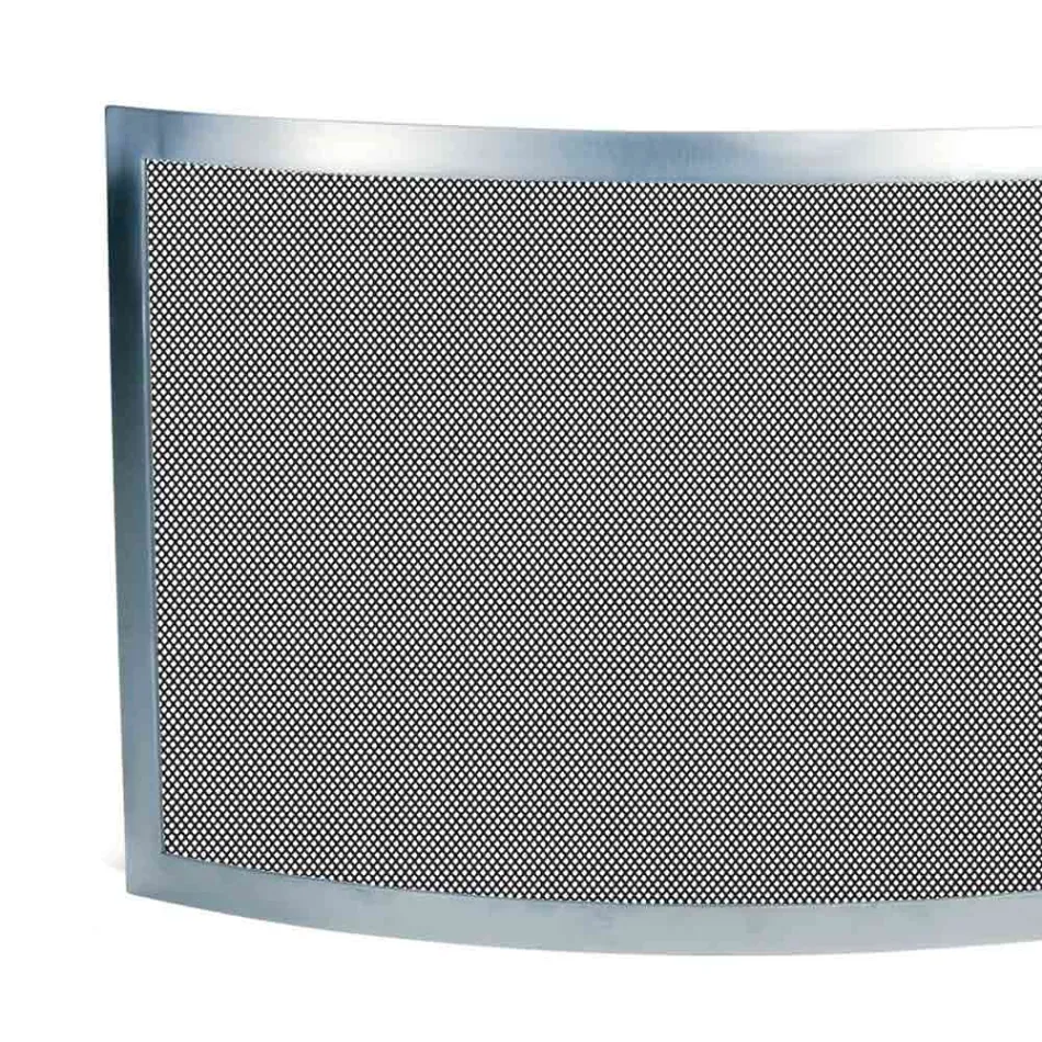 Parascintille con Rete Nera e Acciaio Curvo Made in Italy - Zaffiro Viadurini