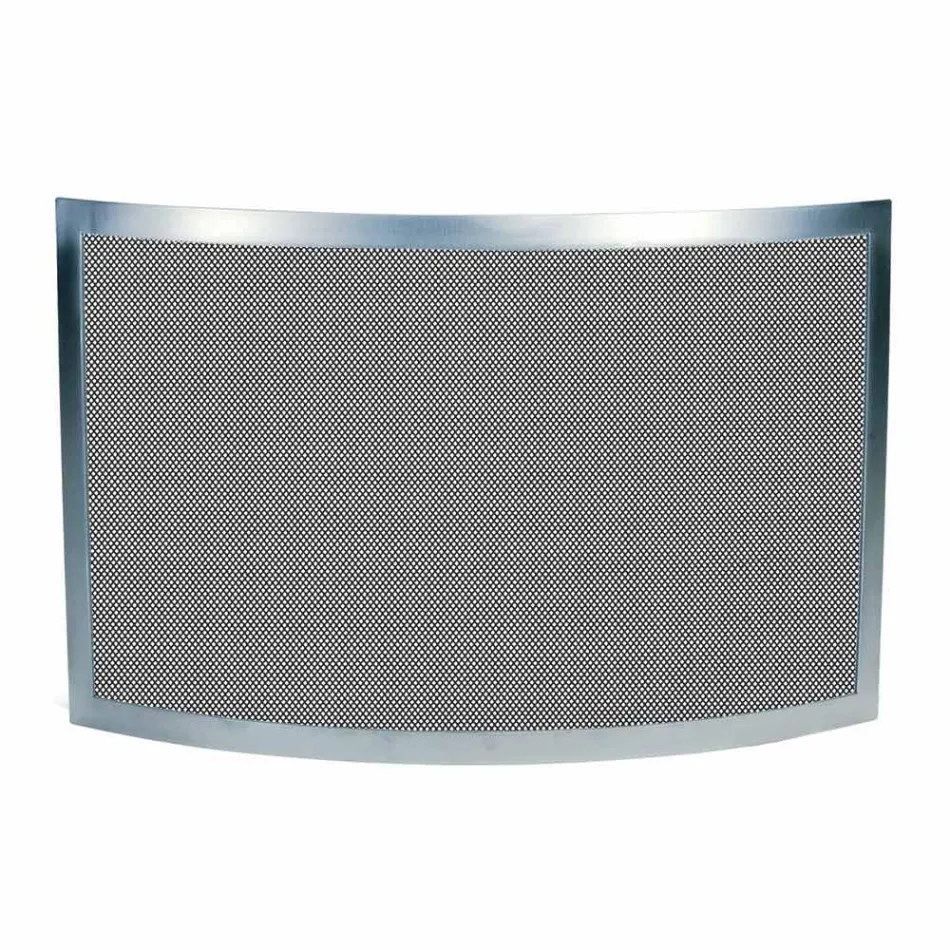 Parascintille con Rete Nera e Acciaio Curvo Made in Italy - Zaffiro Viadurini