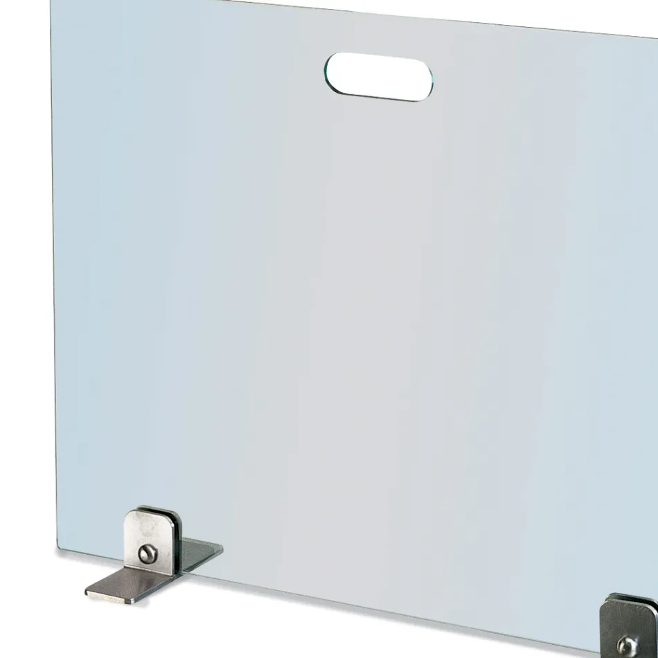 Parascintille in Cristallo Temperato e Piedini in Acciaio Made in Italy - Volume Viadurini