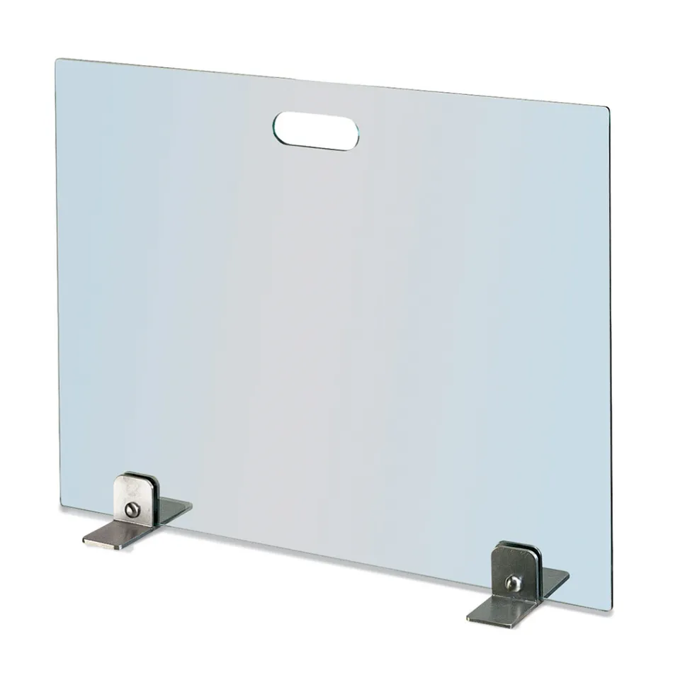 Parascintille in Cristallo Temperato e Piedini in Acciaio Made in Italy - Volume Viadurini