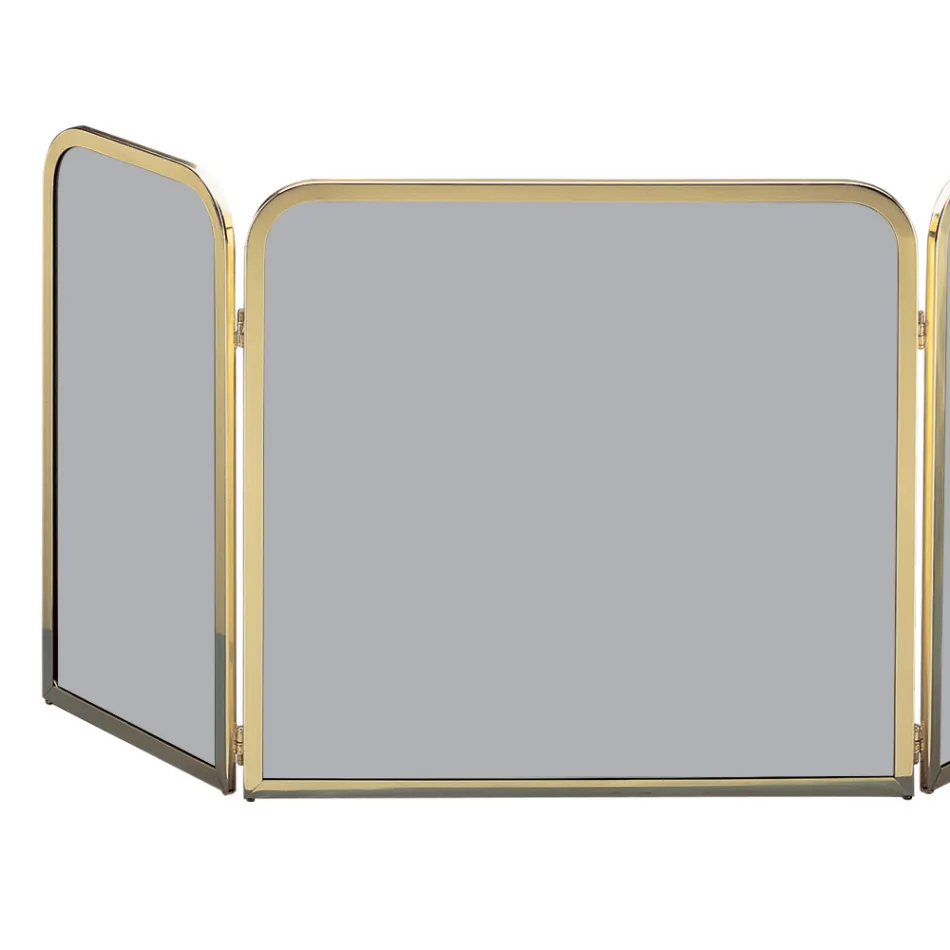 Parascintille in Ottone con Cristallo Temperato Fumè Made in Italy - Orango Viadurini