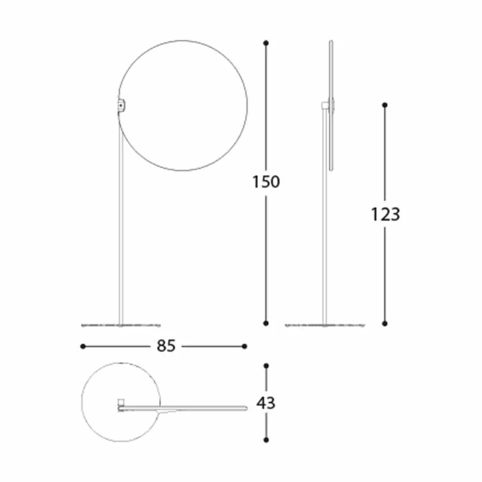 Parasole in Tessuto con Struttura in Alluminio - Emma Sunscreen by Varaschin Viadurini