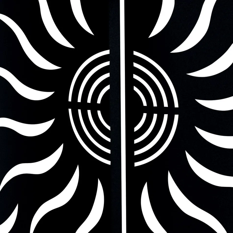 Parastufa Curvo con 2 Ante in Metallo Made in Italy - Anatra Viadurini