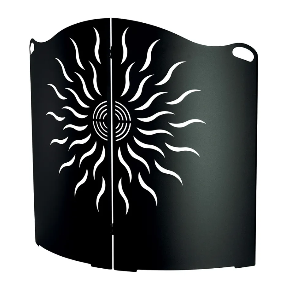 Parastufa Curvo con 2 Ante in Metallo Made in Italy - Anatra Viadurini