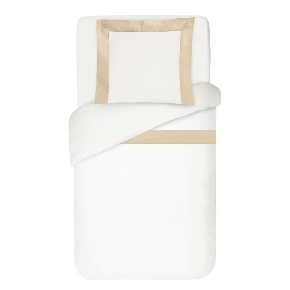 Parure Copripiumino in 100% Cotone e 10% Raso di Cotone con 1 Federa - Dettaglio Viadurini