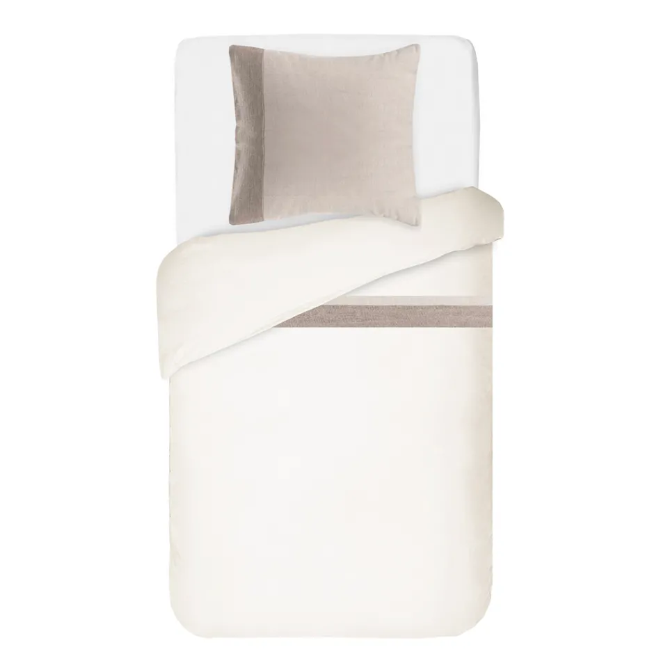 Parure Copripiumino in 90% Cotone e 10% Lino con 1 Federa Made in Italy - Nestle Viadurini