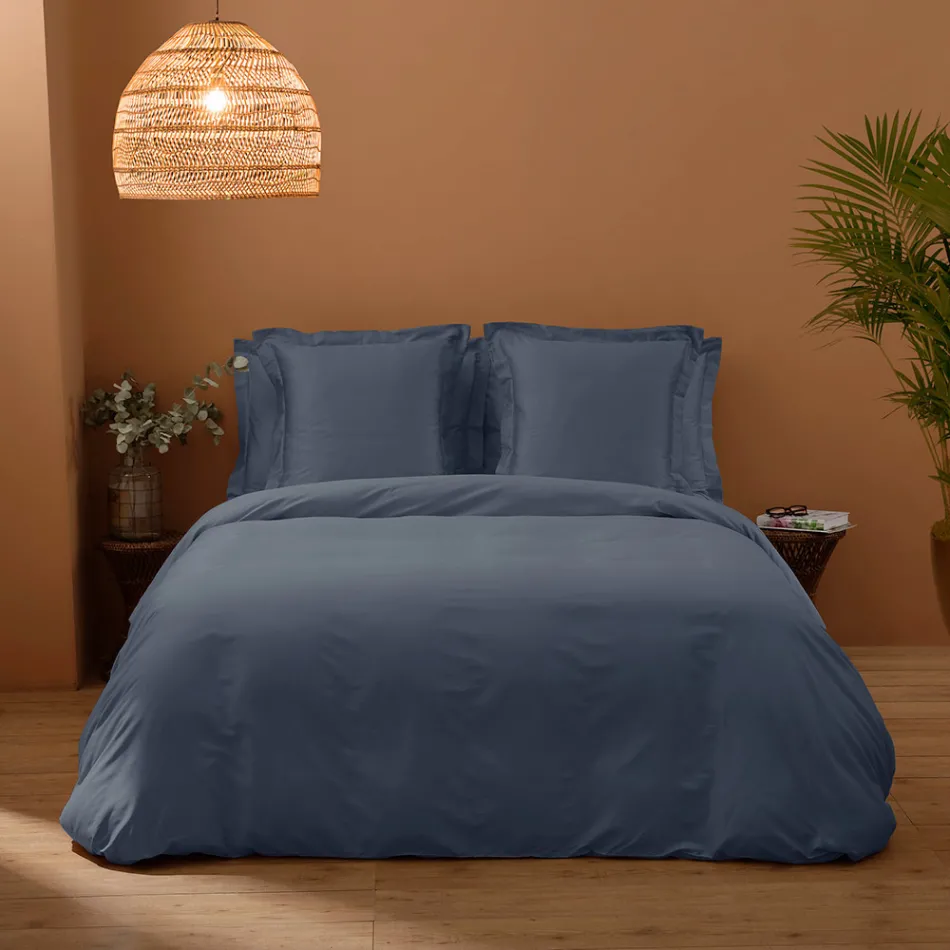 Parure Copripiumino Matrimoniale in 100% Raso di Cotone Made in Italy - Fluffy Viadurini