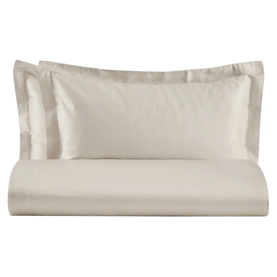 Parure Copripiumino Matrimoniale in 100% Raso di Cotone Made in Italy - Fluffy Viadurini