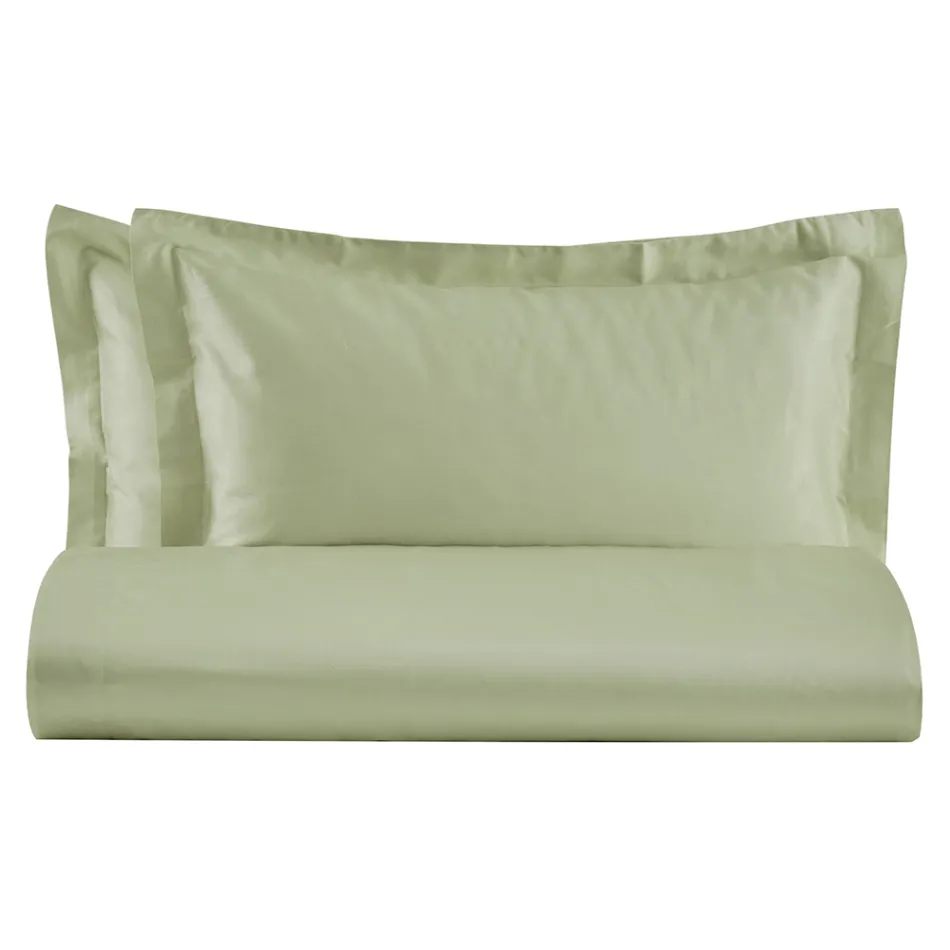 Parure Copripiumino Matrimoniale in 100% Raso di Cotone Made in Italy - Fluffy Viadurini