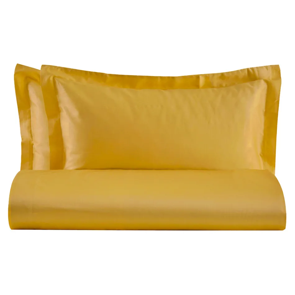 Parure Copripiumino Matrimoniale in 100% Raso di Cotone Made in Italy - Fluffy Viadurini