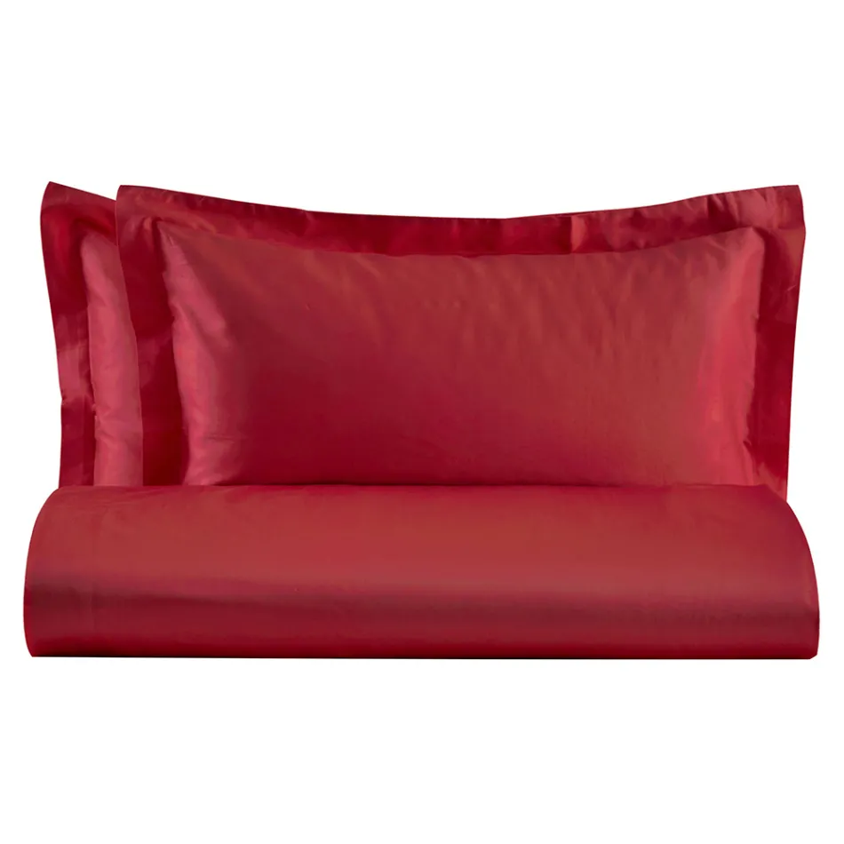 Parure Copripiumino Matrimoniale in 100% Raso di Cotone Made in Italy - Fluffy Viadurini