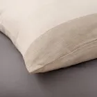 Parure Copripiumino Matrimoniale in 90% Cotone e 10% Lino Made in Italy - Nestle Viadurini