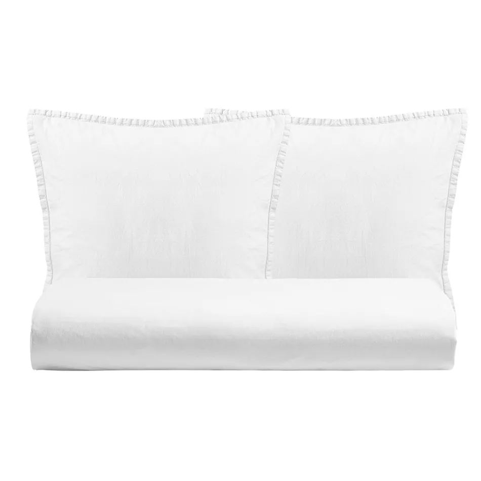 Parure Copripiumino Matrimoniale in Puro Cotone Tinto in Capo con 2 Federe - Delicacy Viadurini