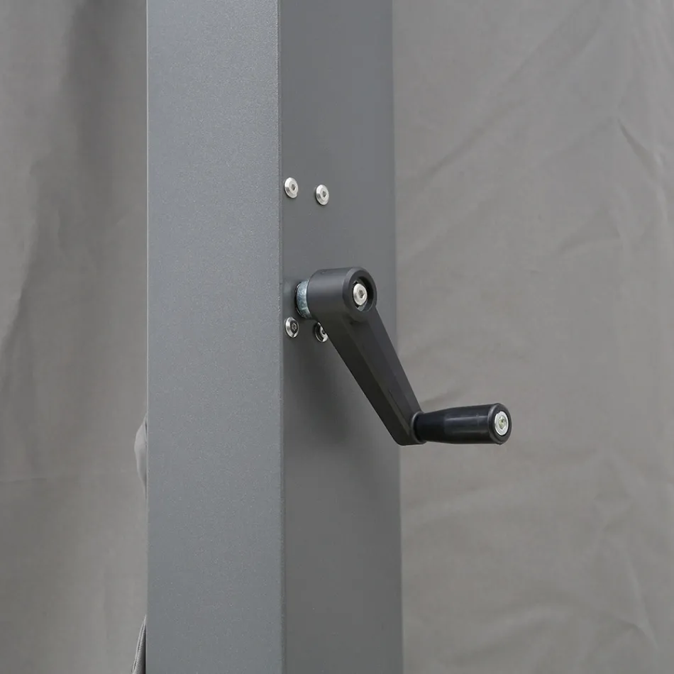 Pegola 3x4 mt in Alluminio Verniciato Antracite con Manovella - Levante Viadurini