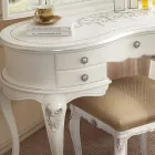 Pettiniera Trucco Classica in Legno con Specchio Made in Italy - Cambrige Viadurini