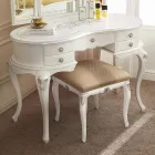 Pettiniera Trucco Classica in Legno con Specchio Made in Italy - Cambrige Viadurini