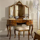 Pettiniera Trucco Classica in Legno con Specchio Made in Italy - Cambrige Viadurini