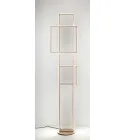 Piantana a LED in Metallo Verniciato Oro o Argento di Design - Formale Viadurini