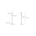 Piantana in Alluminio e Luce in Vetro Soffiato Bianco - Alma Viadurini