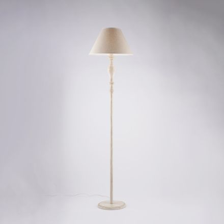 Piantana in Legno e Ferro e Paralume  Made in Italy per Arredare L’interno - Toscana Viadurini