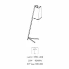 Piantana in Metallo con Paralume in Cotone Bianco Moderna Made in Italy - Barton Viadurini