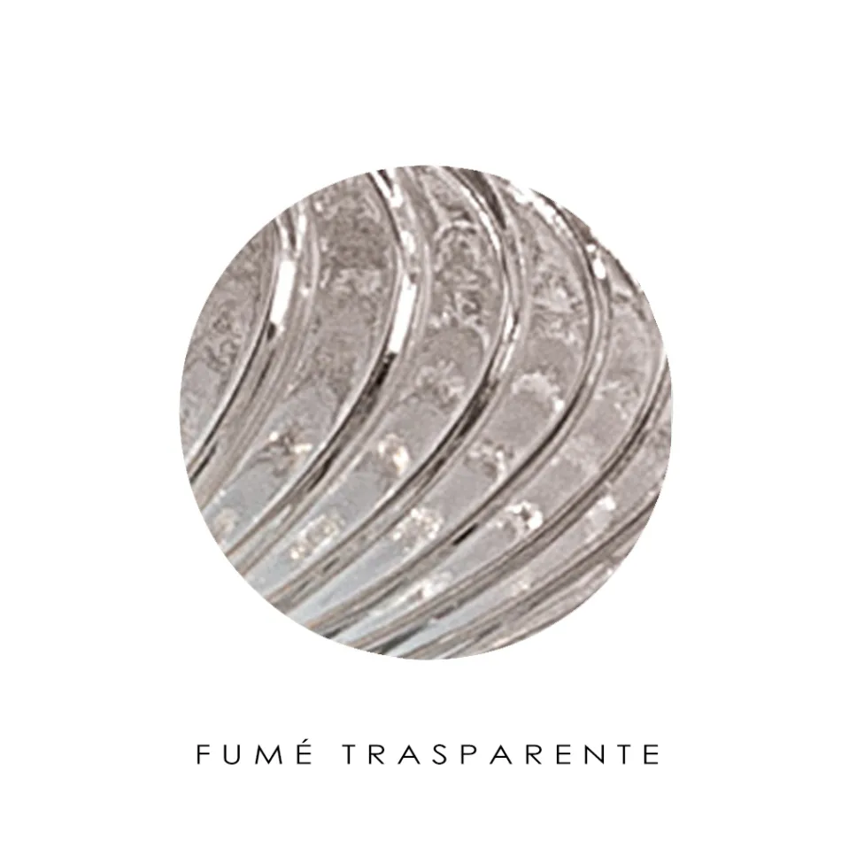 Piantana in Vetro Veneziano Lavorato a Coste e Soffiato a Mano - Dafne Viadurini