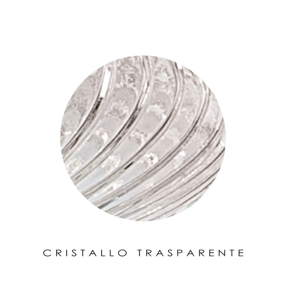 Piantana in Vetro Veneziano Lavorato a Coste e Soffiato a Mano - Dafne Viadurini