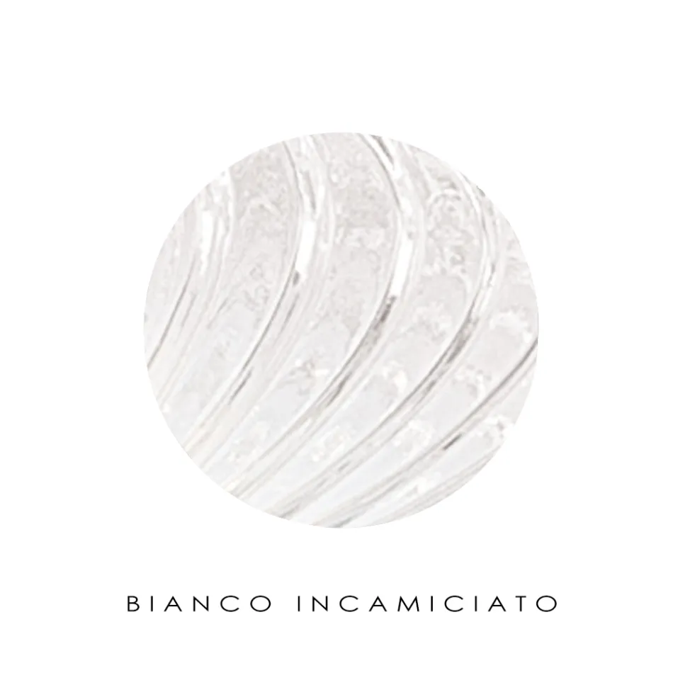 Piantana in Vetro Veneziano Lavorato a Coste e Soffiato a Mano - Dafne Viadurini