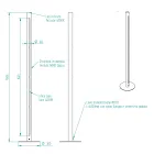 Piantana Moderna in Metallo con Doppia Illuminazione Made in Italy - Roman Viadurini