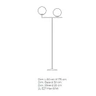 Piantana Moderna in Vetro Veneziano Incamiciato Soffiato a Mano - Neve Viadurini