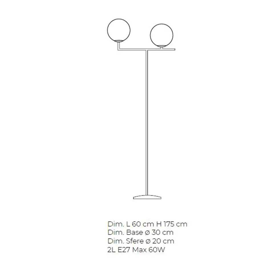 Piantana Moderna in Vetro Veneziano Incamiciato Soffiato a Mano - Neve Viadurini