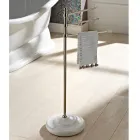 Piantana Porta Asciugamani Vintage a 3 Bracci in Ottone e Ceramica – Lione Viadurini