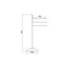 Piantana Porta Asciugamani Vintage a 3 Bracci in Ottone e Ceramica – Lione Viadurini