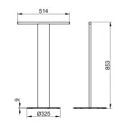 Piantana Portasalviette per Lavabo in Alluminio Bianco o Nero - Alcade Viadurini