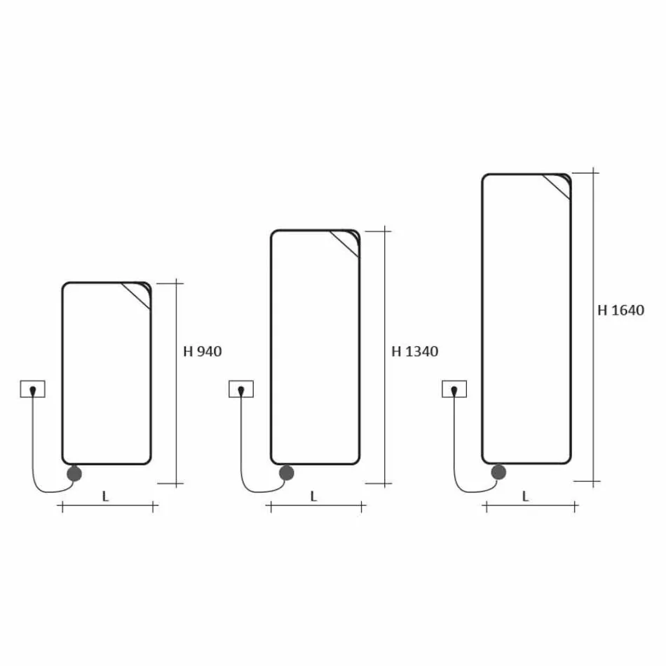 Piastra Radiante Elettrica a Parete Design Moderno fino a 1000 W - Book Viadurini