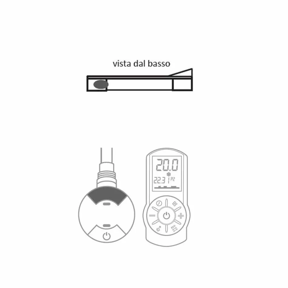 Piastra Radiante Elettrica a Parete Design Moderno fino a 1000 W - Book Viadurini