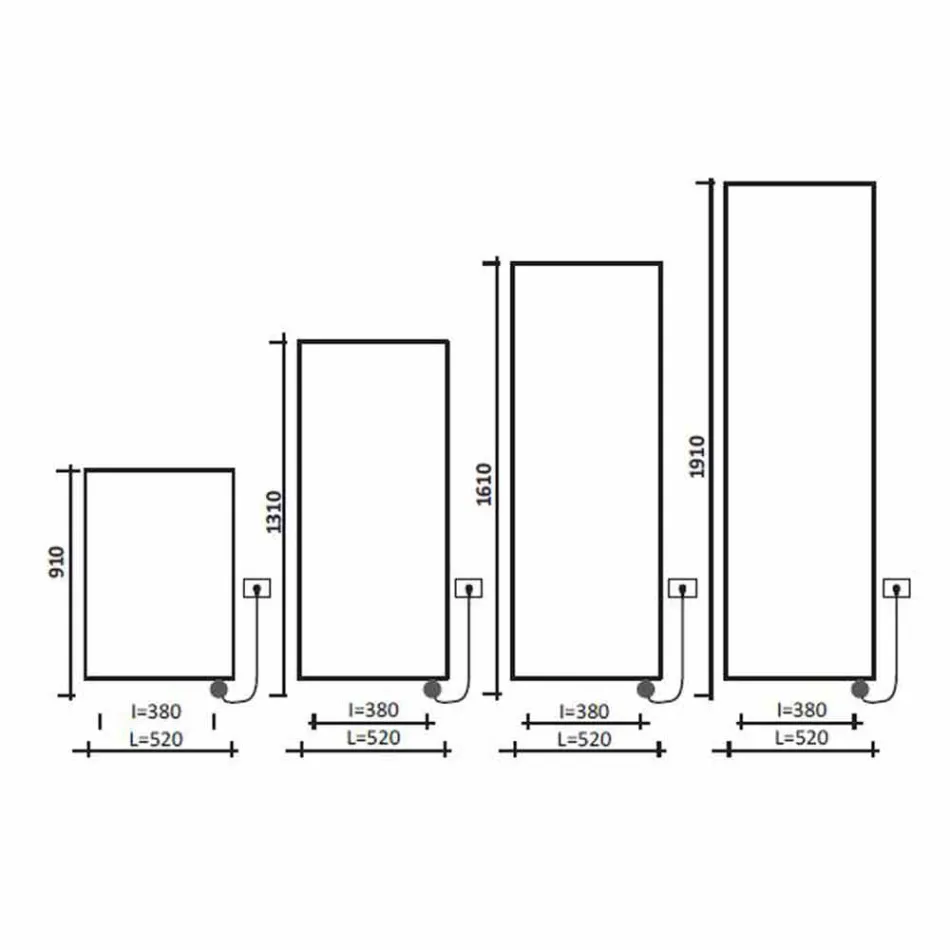 Piastra Radiante Elettrica Termoarredo Moderno a Parete fino 1000 W - Bent Viadurini