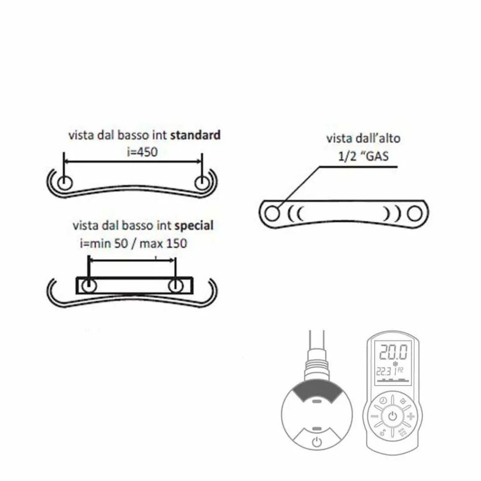 Piastra Radiante Elettrica Termoarredo Moderno a Parete fino 1000 W - Bent Viadurini