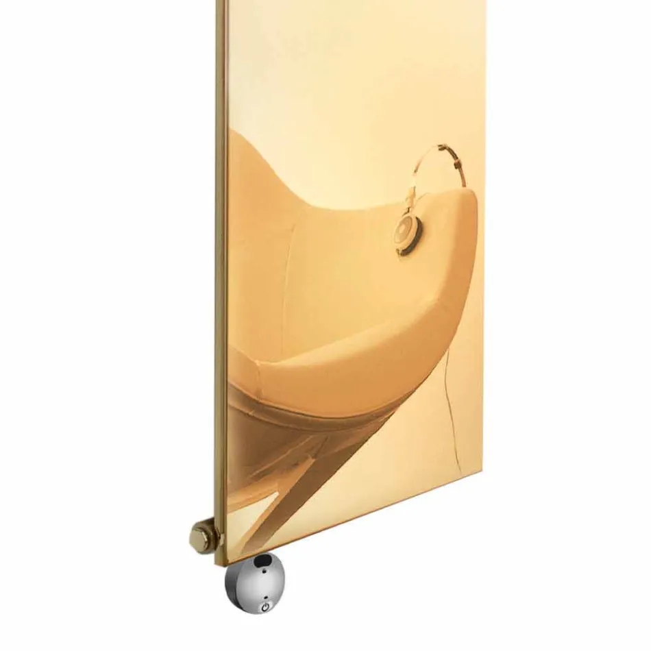 Piastra Radiante Elettrica Verticale in Oro Design Moderno fino a 1000 W - Ice Viadurini