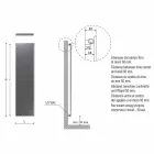 Piastra Radiante Idraulica a Parete in Acciaio con Decoro 839 Watt - Kelvin Viadurini