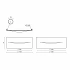 Piastra Radiante Idraulica Orizzontale Design in Acciaio fino 820 W - Cut Viadurini