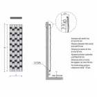 Piastra Radiante in Acciaio a 5 Barre Design Verticale fino a 1003 Watt - River Viadurini
